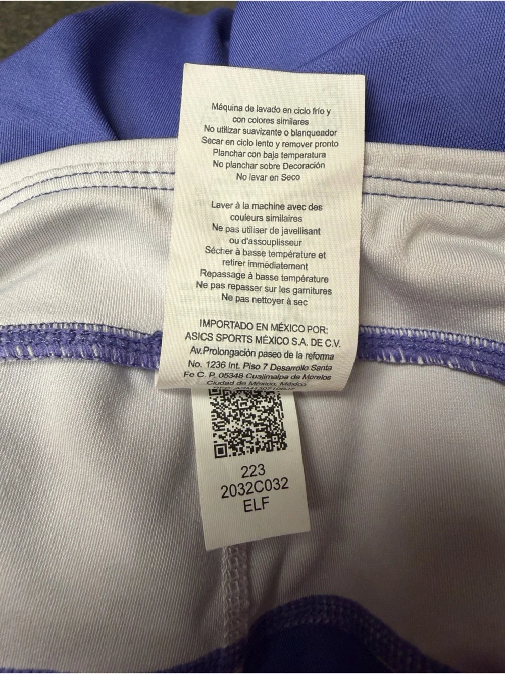 ASICS Periwinkle Blue 7/8 Performance Tight Leggings XS Colorblock Athletic Vibe